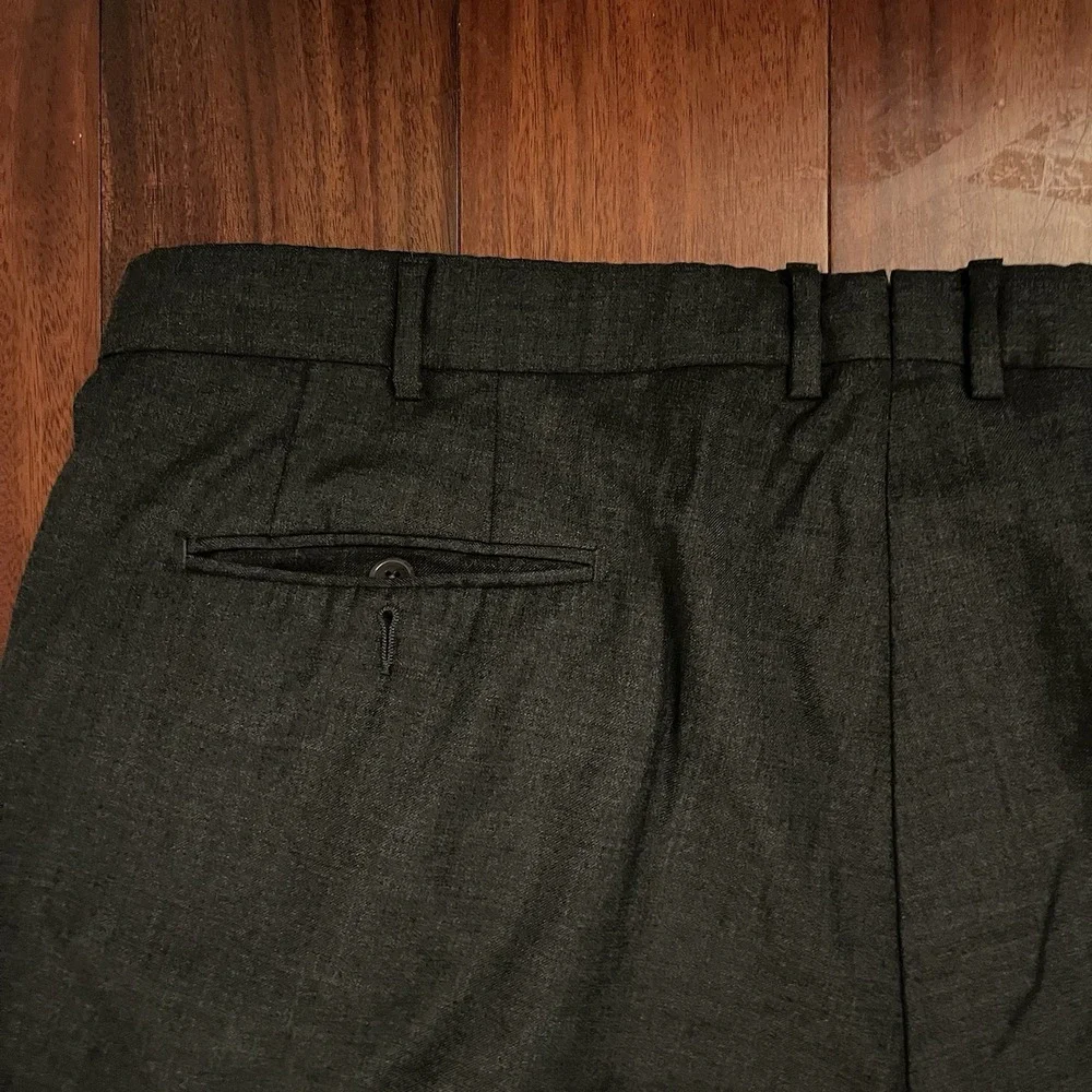 Ermenegildo Zegna Su Misura Dress Pants Mens 42x29 Herringbone Wool 7 64 Trouser